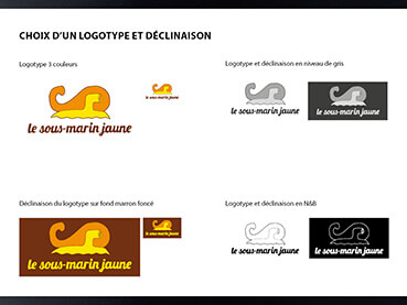 Charte graphique le sous marin jaune - déclinaison logotype