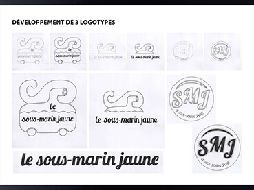 Charte graphique le sous marin jaune - développement logo 1e