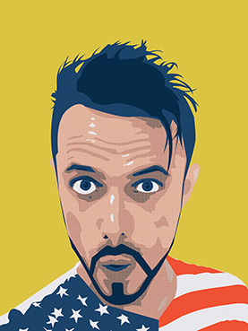 Illustration Autoportrait Lichtenstein