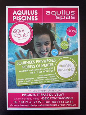 Affichette promotionnelle Aquilus