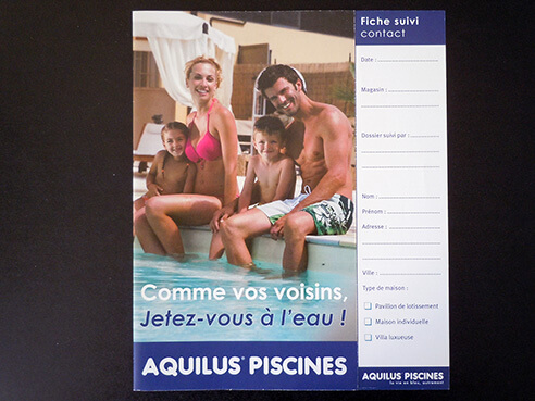 Publicité Aquilus pliée