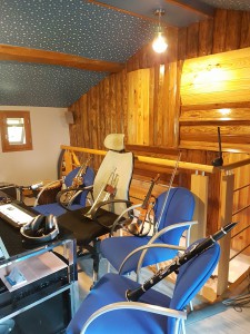 enregistrement-studio-oreilles-delicates-bureau-ingenieur-son-instruments-vie-djembe-clarinette-trompette-violon-micro-saxophone-gadget-musical-5 